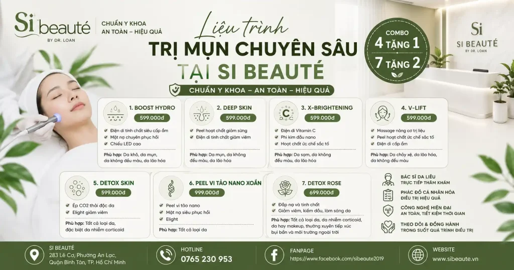Liệu Trình Trị Mụn Chuyên Sâu Tại Si Beauté