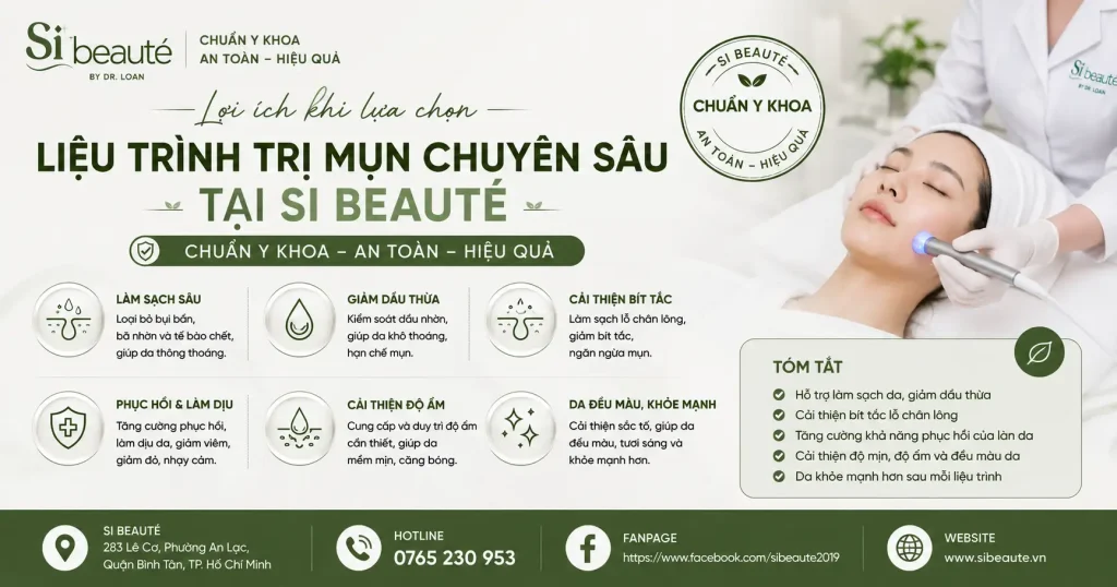 Lợi Ích Khi Lựa Chọn Liệu Trình Trị Mụn Chuyên Sâu Tại SI Beauté