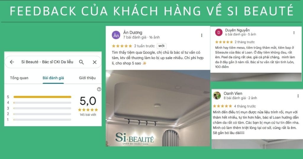 Feedback Thẩm Mỹ Viện Uy Tín Quận Bình Tân - Si Beauté