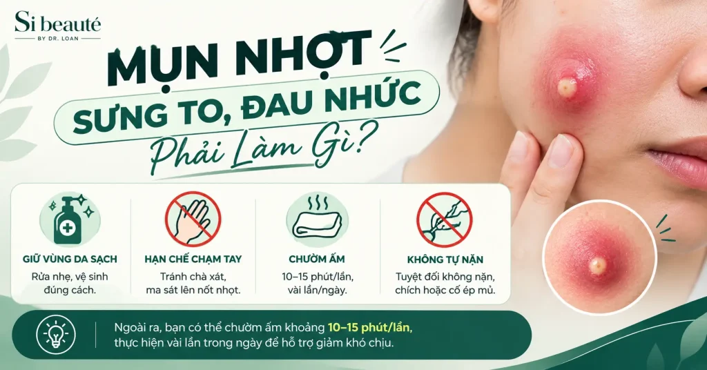Mụn Nhọt Sưng To Đau Nhức Phải Làm Gì?