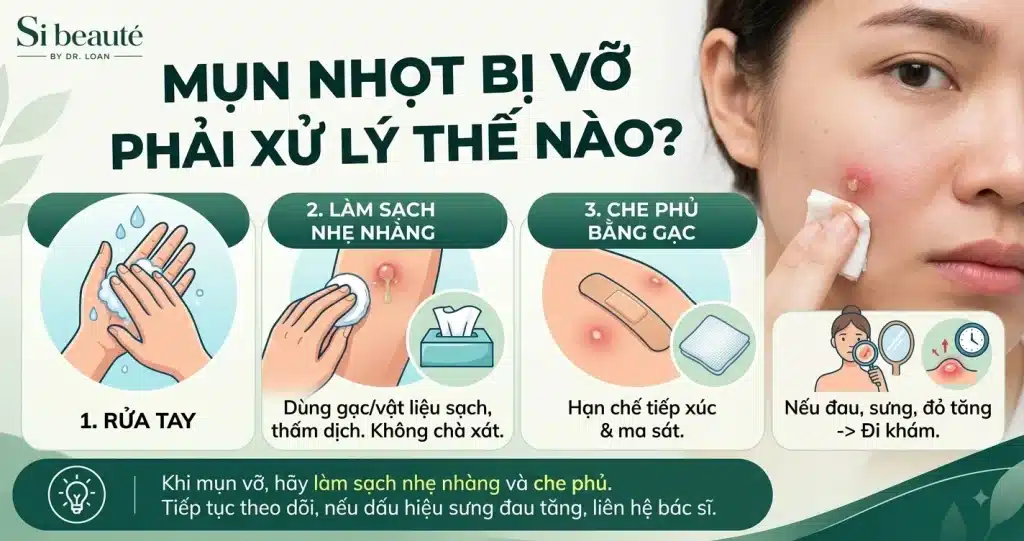 Mụn Nhọt Bị Vỡ Phải Xử Lý Thế Nào?