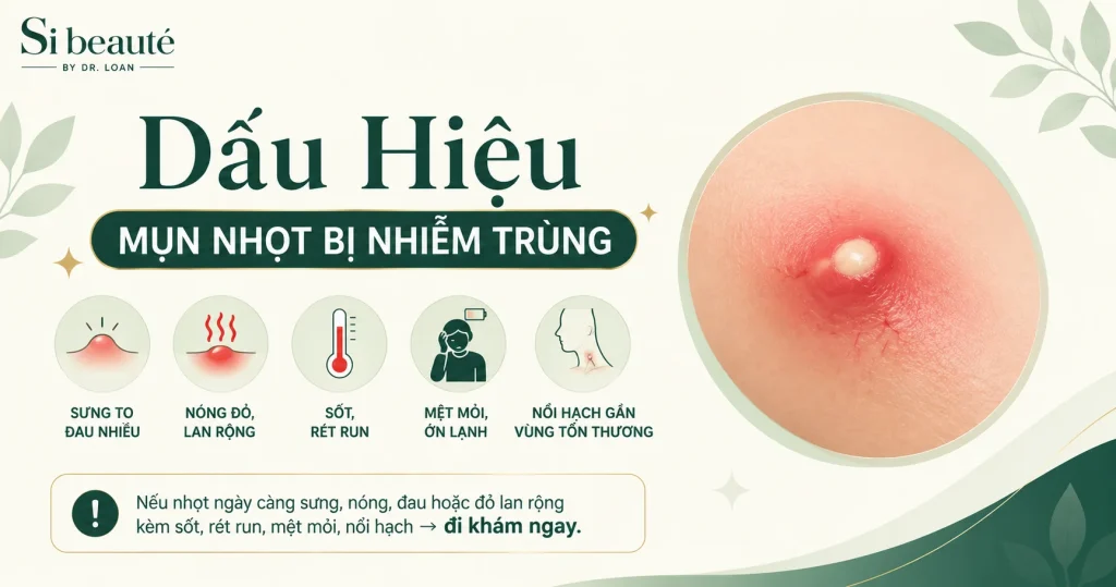 Dấu Hiệu Mụn Nhọt Bị Nhiễm Trùng