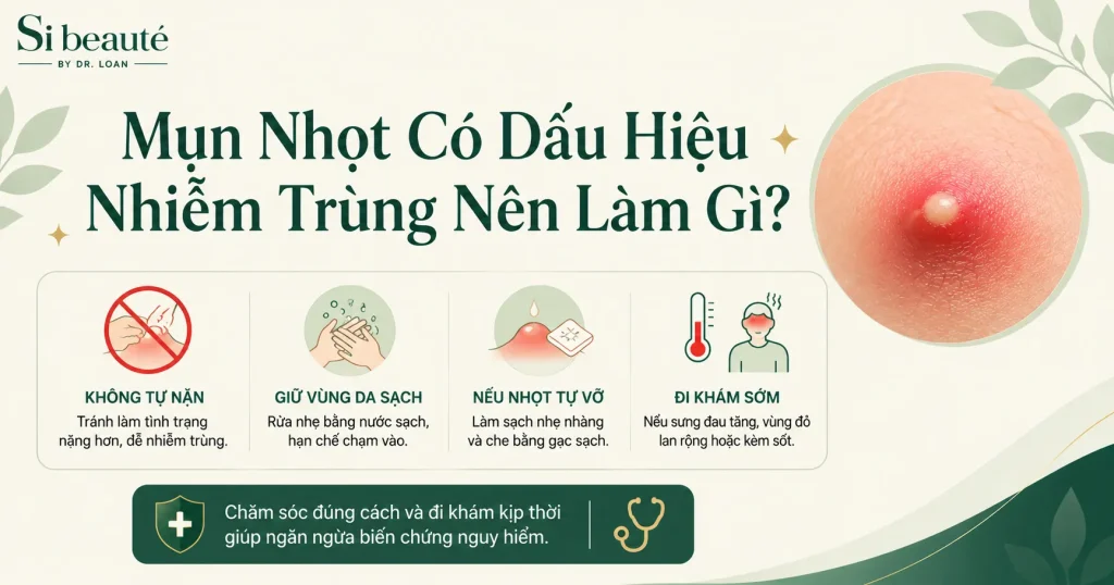 Mụn Nhọt Có Dấu Hiệu Nhiễm Trùng Nên Làm Gì?