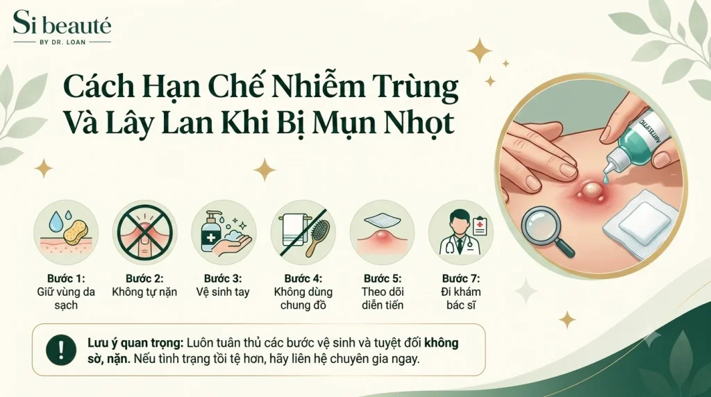 Cách Hạn Chế Nhiễm Trùng Và Lây Lan Khi Bị Mụn Nhọt