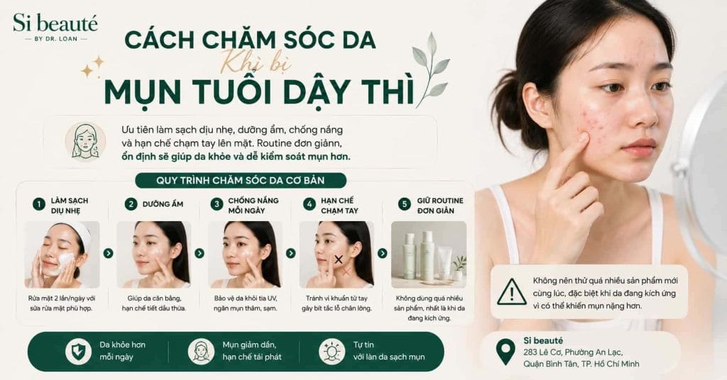 Cách Chăm Sóc Da Khi Bị Mụn Tuổi Dậy Thì