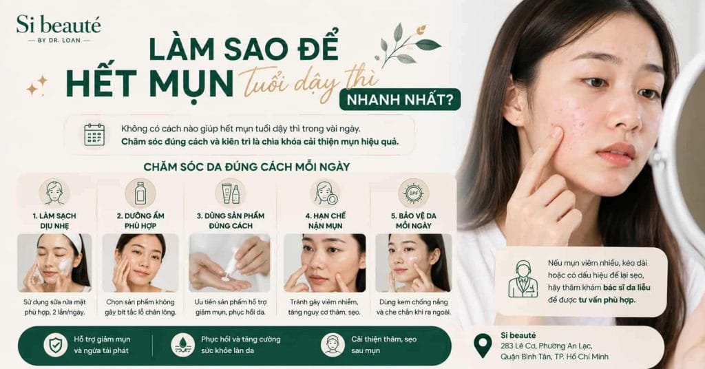 Làm Sao Để Hết Mụn Tuổi Dậy Thì Nhanh Nhất?