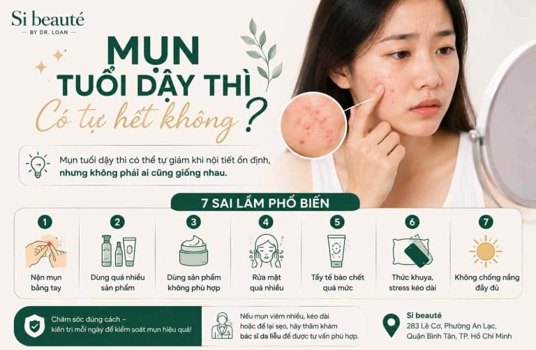 Mụn Tuổi Dậy Thì Có Tự Hết Không? 7 Sai Lầm Phổ Biến