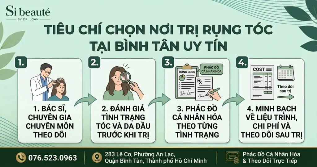 Tiêu Chí Chọn Nơi Trị Rụng Tóc Tại Bình Tân Uy Tín