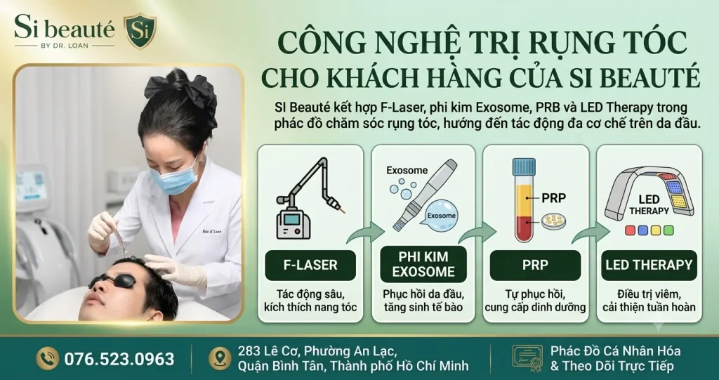 Công Nghệ Trị Rụng Tóc Cho Khách Hàng Của SI Beauté