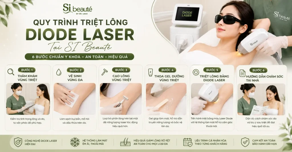 Quy Trình Triệt Lông Diode Laser Tại SI Beauté?