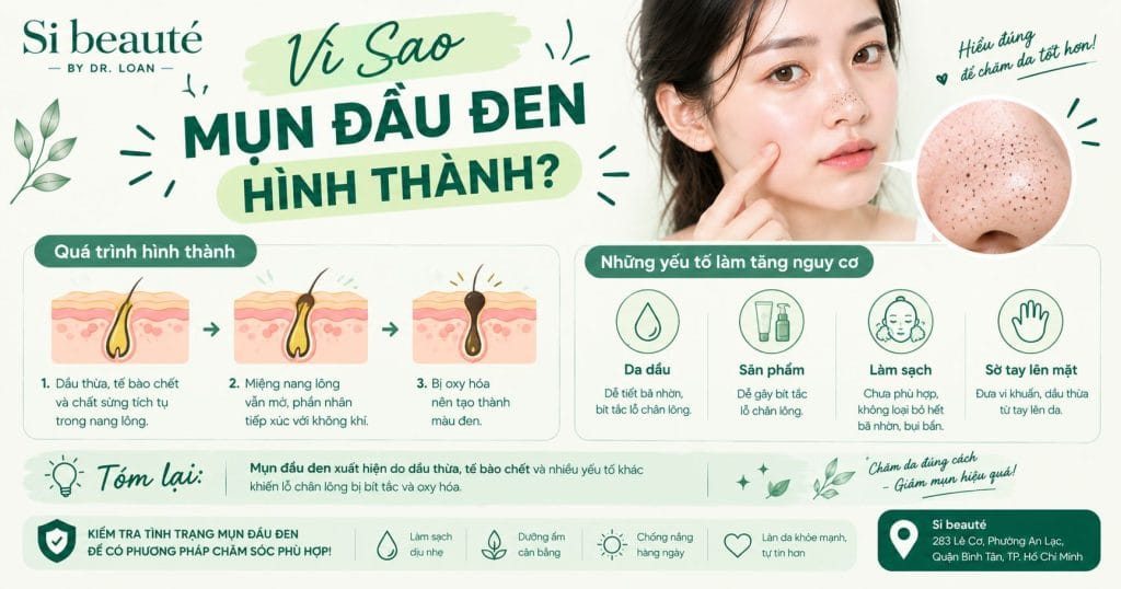 Vì Sao Mụn Đầu Đen Hình Thành?