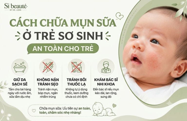 Cách chữa mụn sữa ở trẻ sơ sinh an toàn cho trẻ