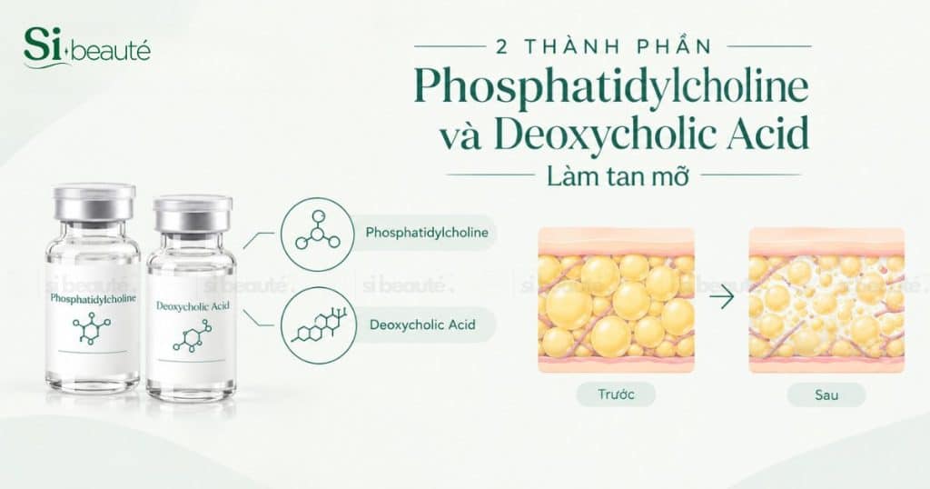 Phosphatidylcholine và Deoxycholic acid có tác dụng gì? - tạo ảnh bởi AI
