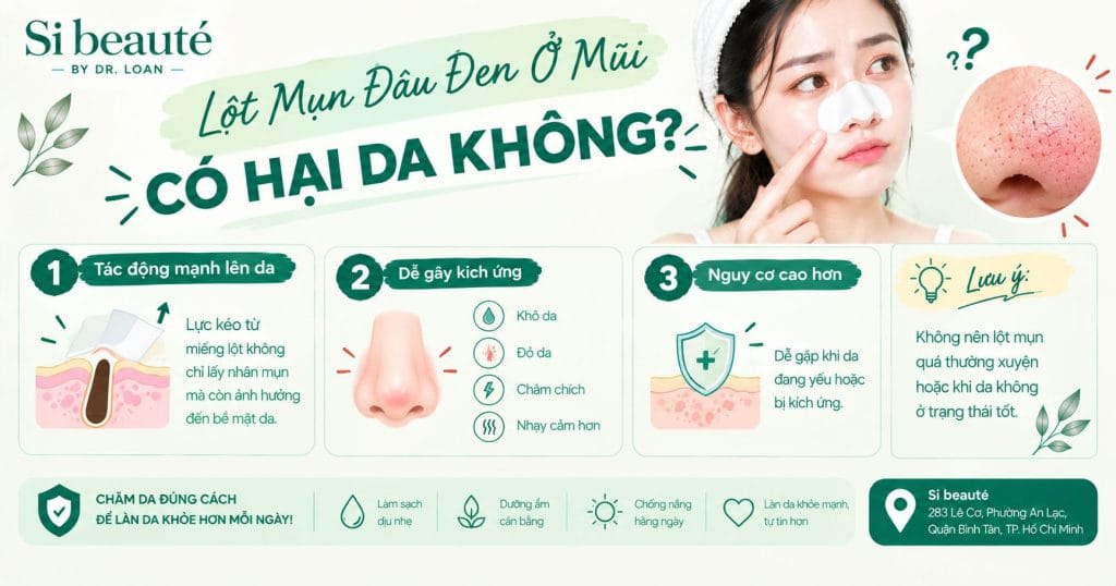 Lột Mụn Đầu Đen Ở Mũi Có Hại Da Không?