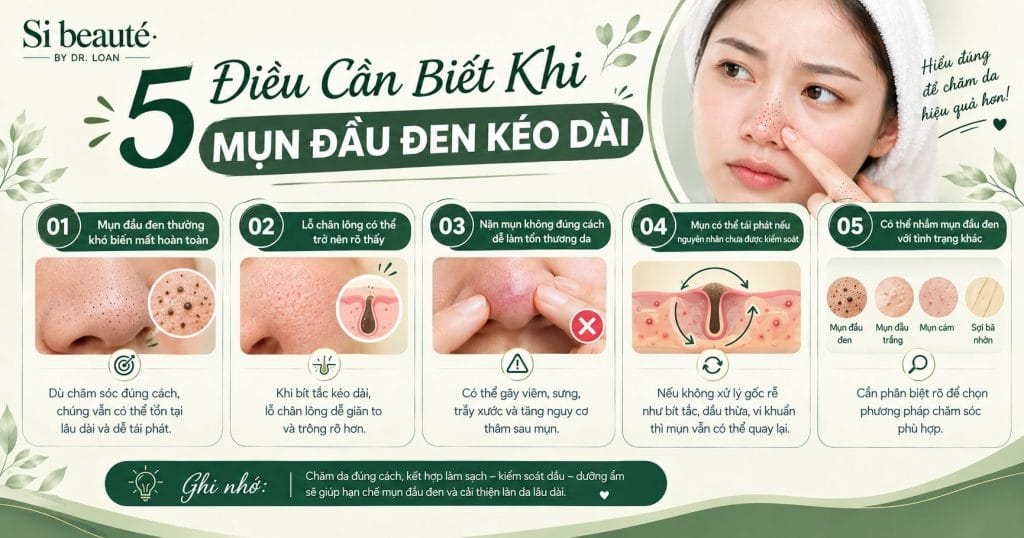 5 Điều Cần Biết Khi Mụn Đầu Đen Kéo Dài