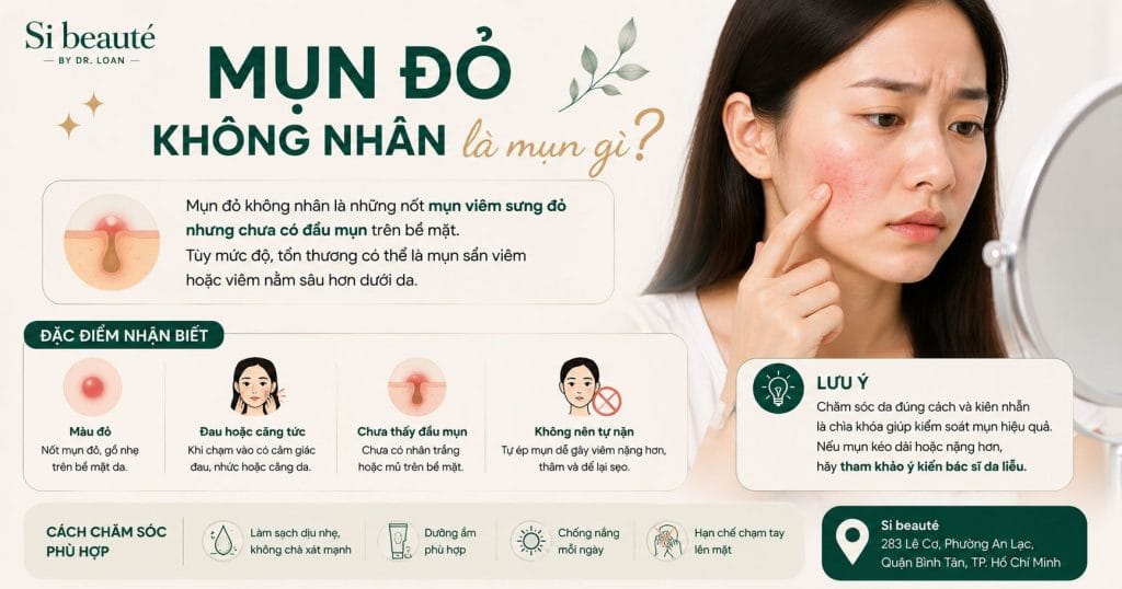 Mụn Đỏ Không Nhân Là Mụn Gì?